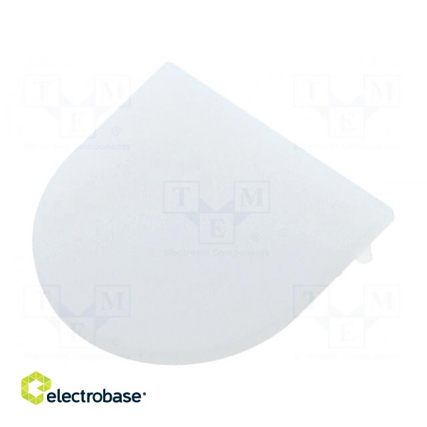Cap for LED profiles | milky | 20pcs | plexiglass PMMA | rounded image 1
