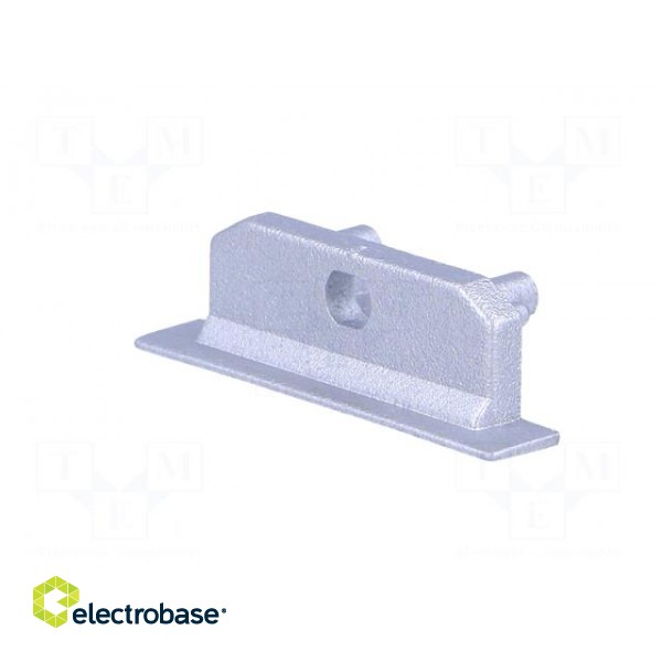 Cap for LED profiles | silver | ABS | Application: GROOVE14 | Pcs: 2 image 2