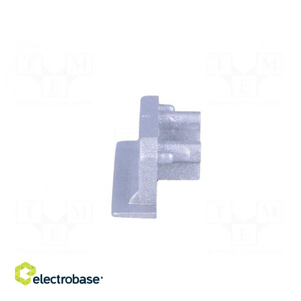 Cap for LED profiles | silver | ABS | Application: GROOVE14 | Pcs: 2 image 3