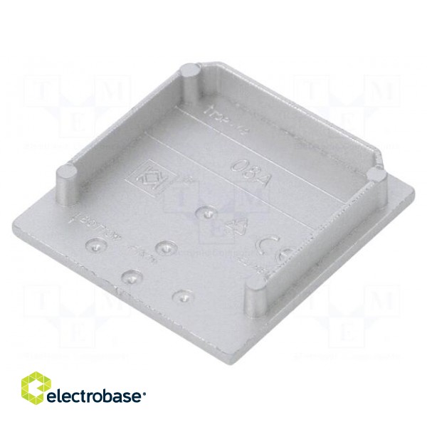 Cap for LED profiles | silver | ABS | Application: VARIO30-08 | V: A image 2
