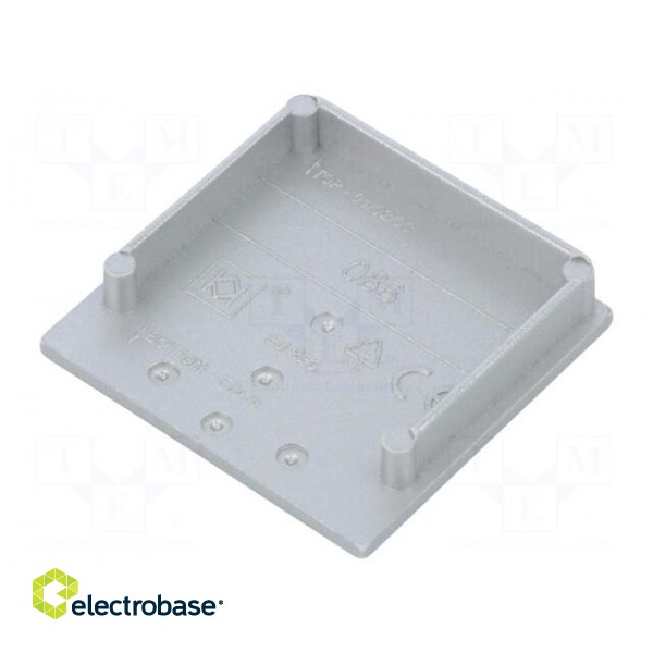 Cap for LED profiles | silver | ABS | Application: VARIO30-08 | V: B image 2