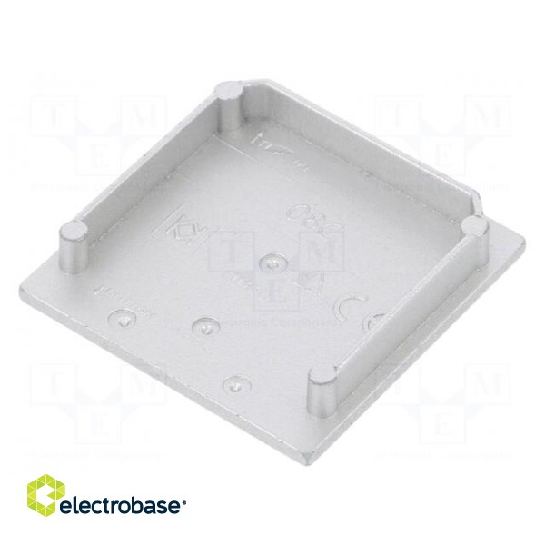 Cap for LED profiles | silver | ABS | Application: VARIO30-08 | V: C фото 2