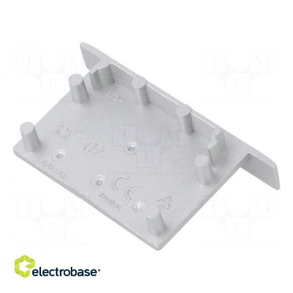 Cap for LED profiles | silver | ABS | Application: VARIO30-07 | Pcs: 2 image 2