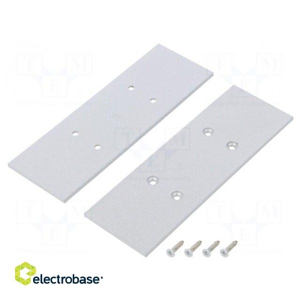 Cap for LED profiles | silver | steel | Application: VARIO30