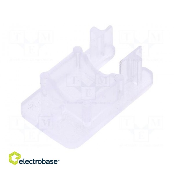 Cap for LED profiles | transparent | polycarbonate | V: with keyway image 2