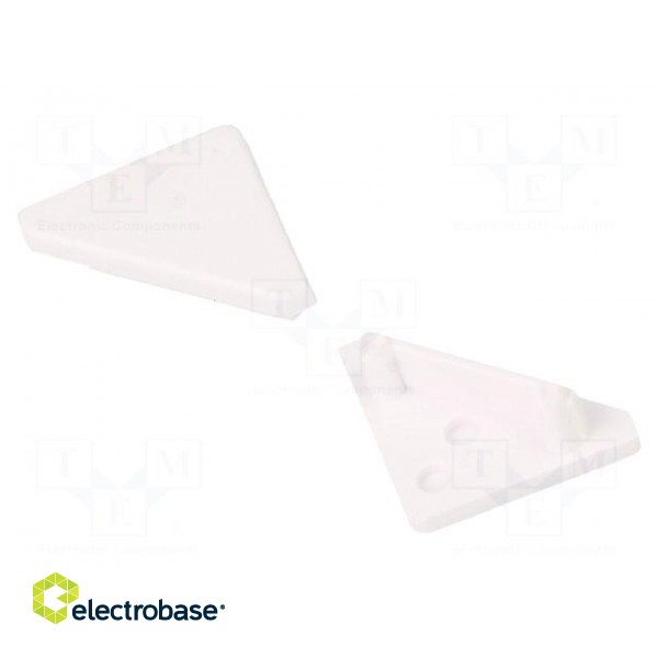 Cap for LED profiles | white | 20pcs | ABS | CABI12 image 2