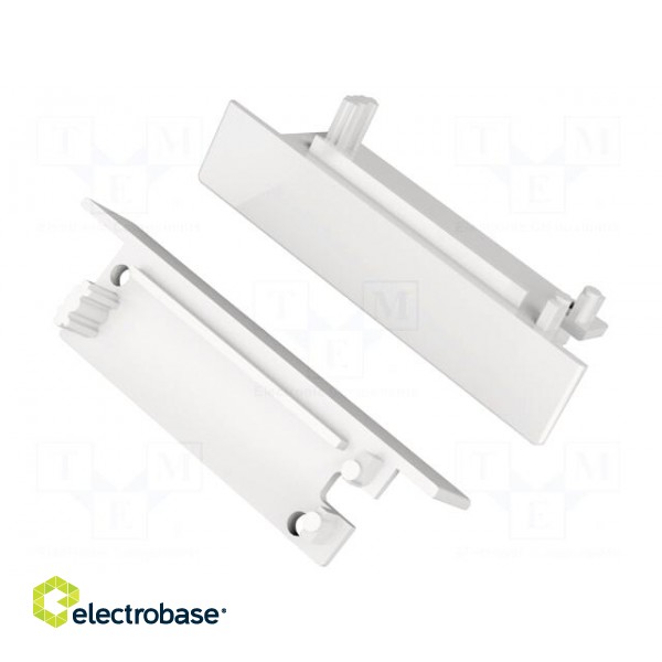 Cap for LED profiles | white | 20pcs | ABS | FLAT8