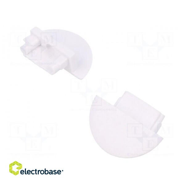 Cap for LED profiles | white | 20pcs | ABS | GEN2,rounded | BEGTIN12 image 2