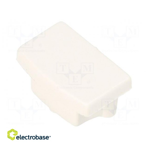 Cap for LED profiles | white | 20pcs | ABS | rounded | BEGTON12 image 1