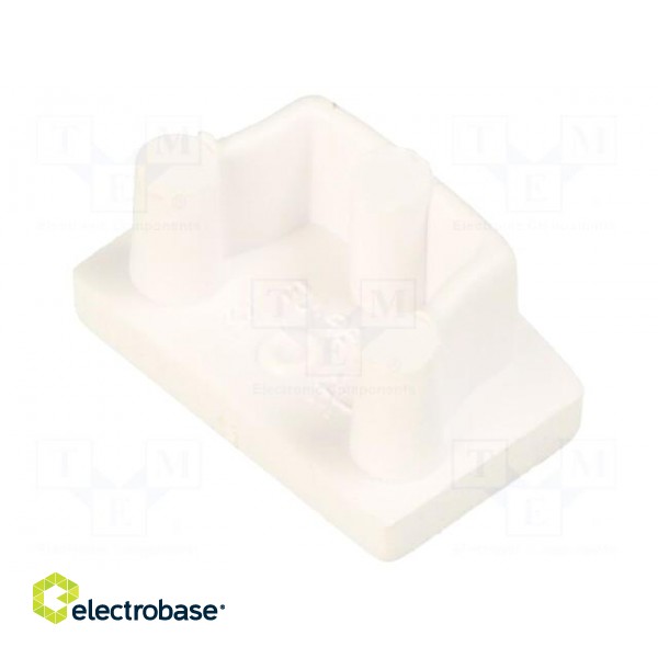 Cap for LED profiles | white | 20pcs | ABS | rounded | BEGTON12 image 2