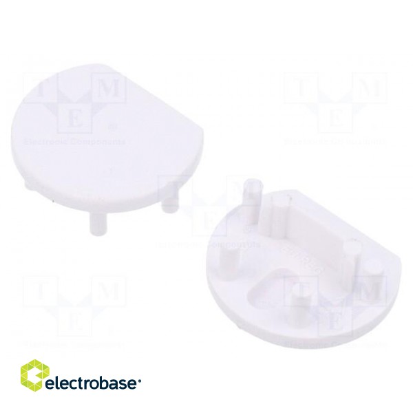 Cap for LED profiles | white | 2pcs | ABS | PEN12