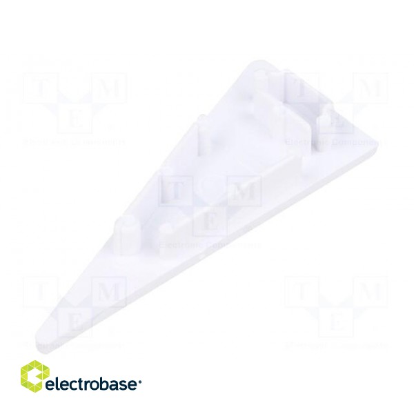 Cap for LED profiles | white | ABS | Application: WALLE12 | Pcs: 2 фото 2