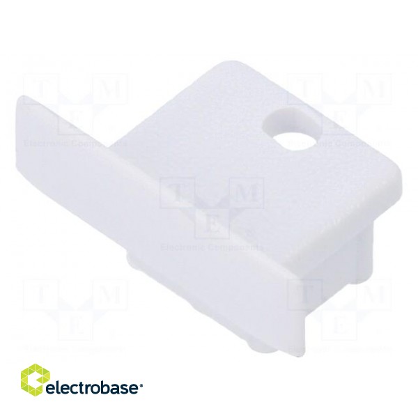 Cap for LED profiles | white | ABS | Application: SMART-IN10 | Pcs: 2 image 1