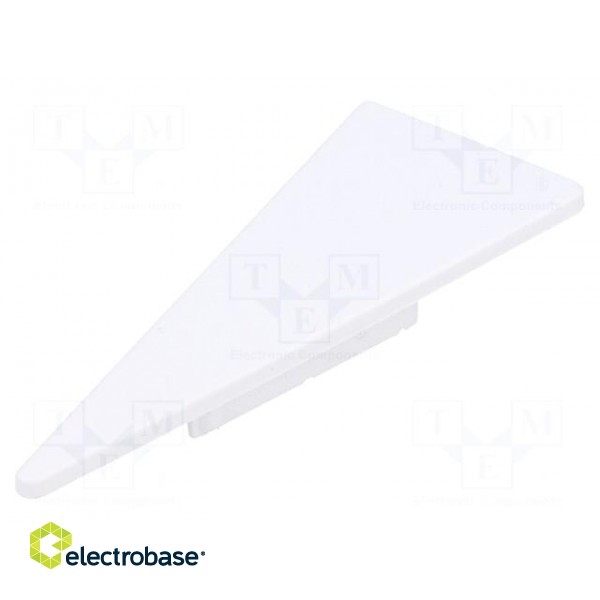 Cap for LED profiles | white | ABS | Application: WALLE12 | Pcs: 2 image 1