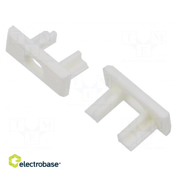 Cap for LED profiles | white | MICRO-PLUS | with hole