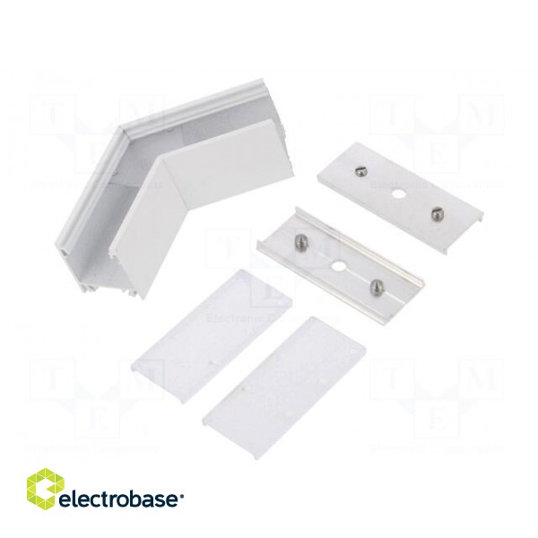 Connector 120° | white | aluminium,polycarbonate