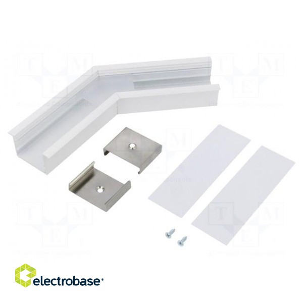 Connector 135° | white | aluminium | Application: VARIO30-07 image 1