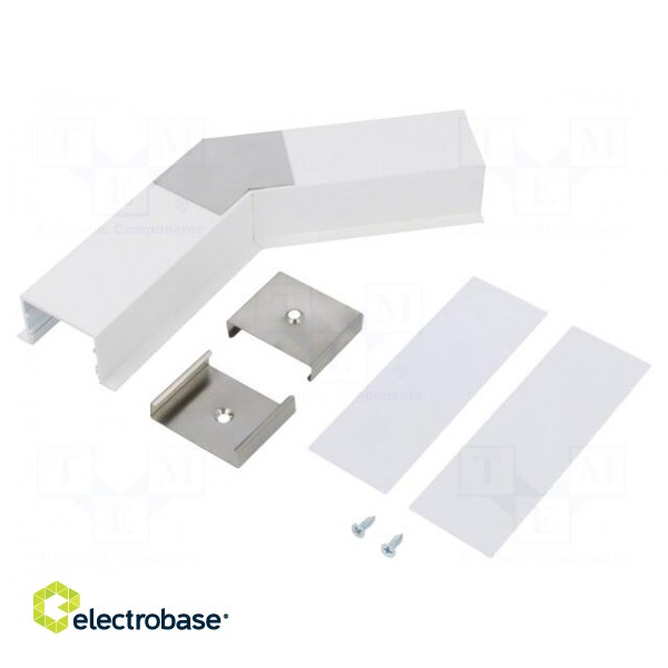 Connector 135° | white | aluminium | Application: VARIO30-07 image 2