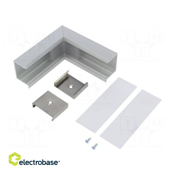 Connector 90° | silver | aluminium | Application: VARIO30-07 paveikslėlis 1