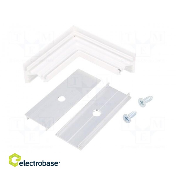 Connector 90° | white | aluminium | Application: CORNER10