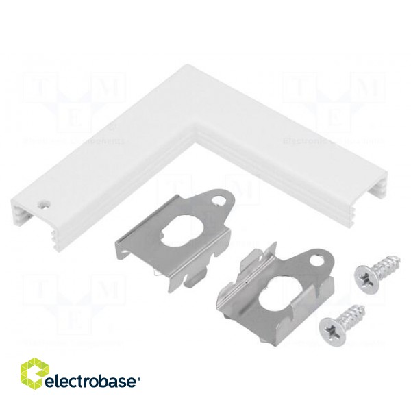Connector 90° | white | aluminium | Application: SLIM8