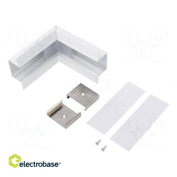 Connector 90° | white | aluminium | Application: VARIO30-05 paveikslėlis 1