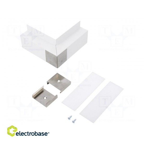 Connector 90° | white | aluminium | Application: VARIO30-05 фото 2