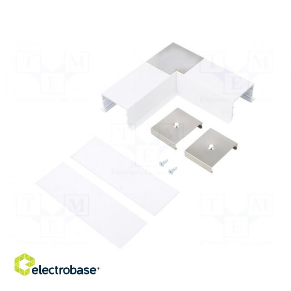 Connector 90° | white | aluminium | Application: VARIO30-07 image 2