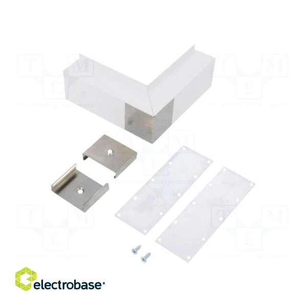 Connector 90° | white | aluminium | Application: VARIO30-07 image 2