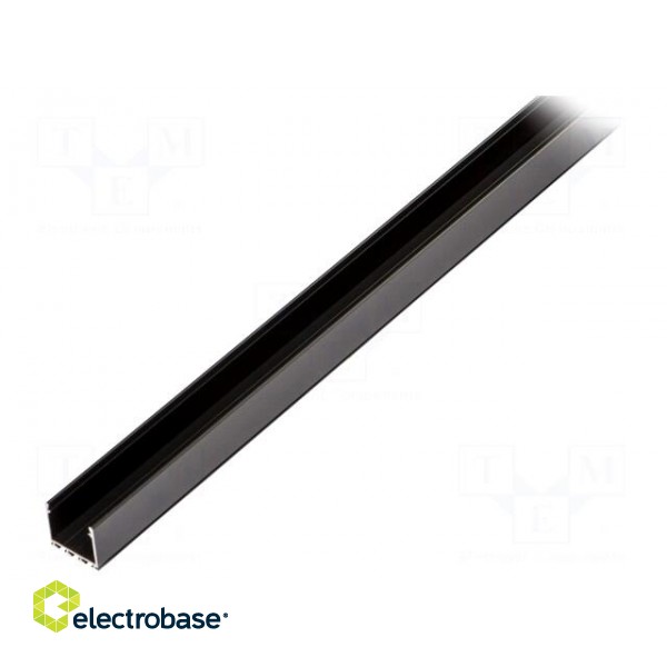 Profiles for LED modules | black | 1m | LIPOD | aluminium | anodized фото 1