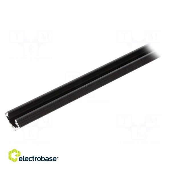 Profiles for LED modules | black | L: 1m | 45-ALU | aluminium | angular image 2