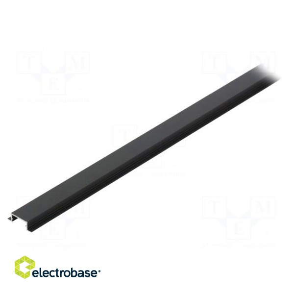 Profiles for LED modules | recessed | black | L: 1m | aluminium paveikslėlis 2