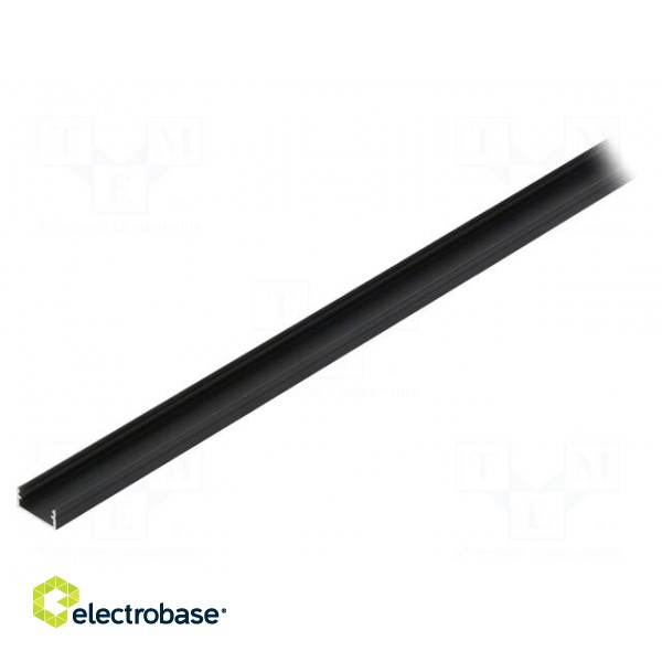 Profiles for LED modules | surface | black | L: 1m | aluminium image 1