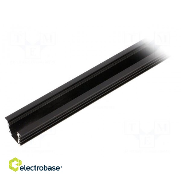 Profiles for LED modules | recessed | black | L: 2m | aluminium image 1