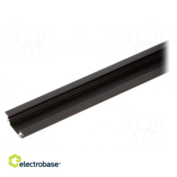 Profiles for LED modules | recessed | black | L: 1m | aluminium image 1