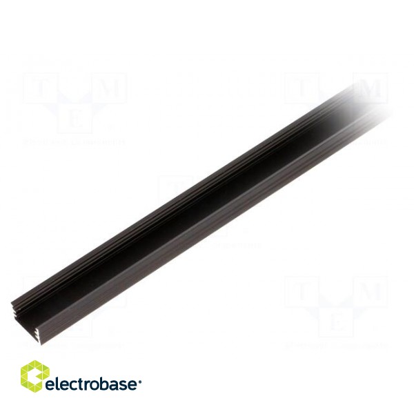 Profiles for LED modules | black | L: 1m | SLIM8 | aluminium | surface image 1