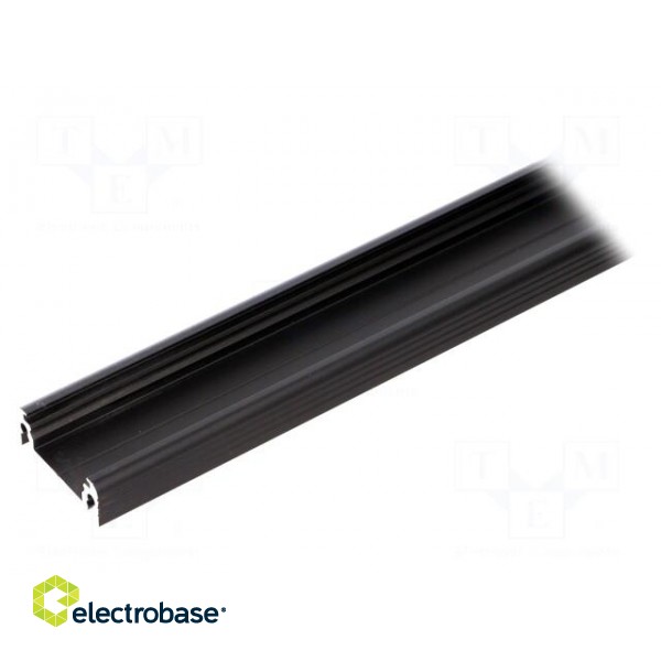 Profiles for LED modules | surface | black | L: 1m | aluminium image 1