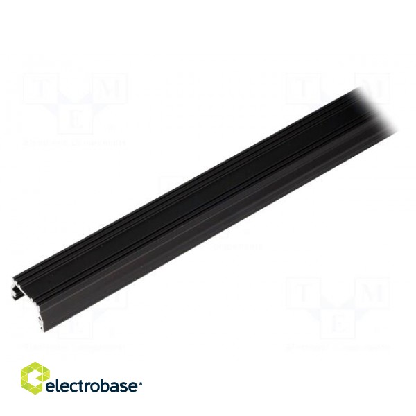 Profiles for LED modules | black | L: 1m | UNI12 | aluminium | surface image 2