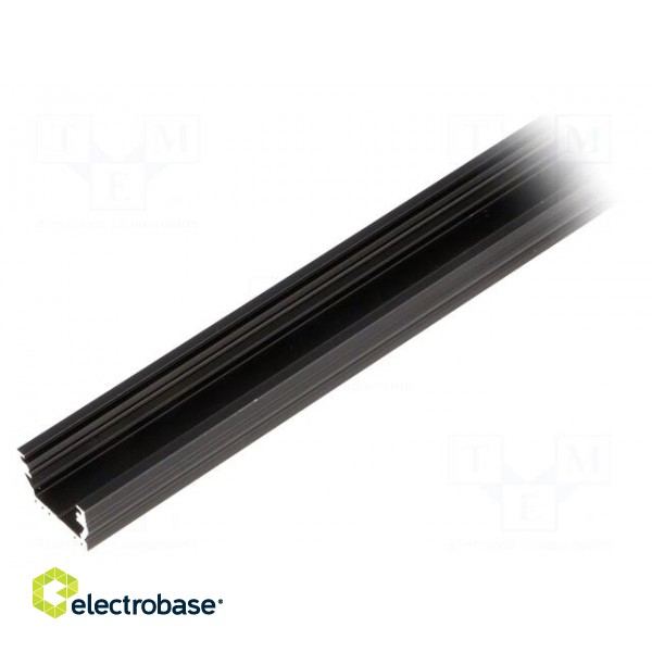 Profiles for LED modules | surface | black | L: 1m | aluminium paveikslėlis 1