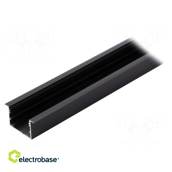 Profiles for LED modules | recessed | black | L: 1m | aluminium image 1