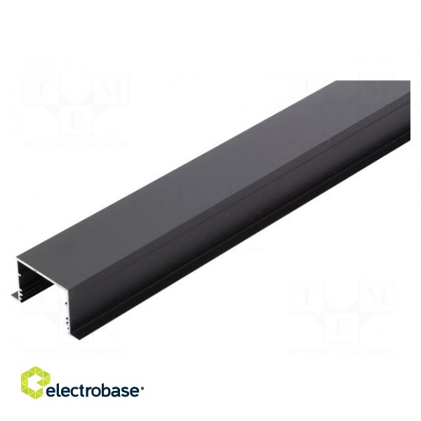 Profiles for LED modules | recessed | black | L: 1m | aluminium image 2