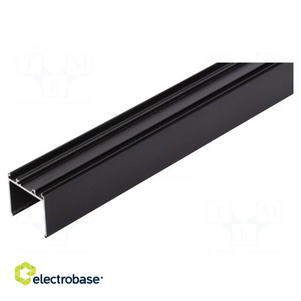 Profiles for LED modules | surface | black | L: 1m | aluminium фото 2