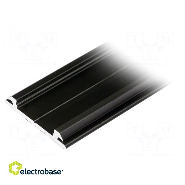 Profiles for LED modules | black | L: 2m | ARC12 | aluminium | surface