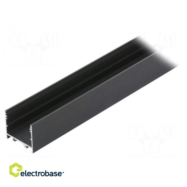 Profiles for LED modules | black | L: 2m | VARIO30-02 | aluminium
