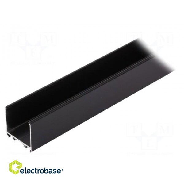 Profiles for LED modules | black | L: 2m | VARIO30-08 | aluminium