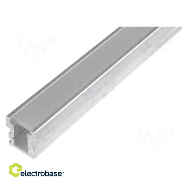 Profiles for LED modules | mat | L: 2m | HR-LINE | aluminium | recessed