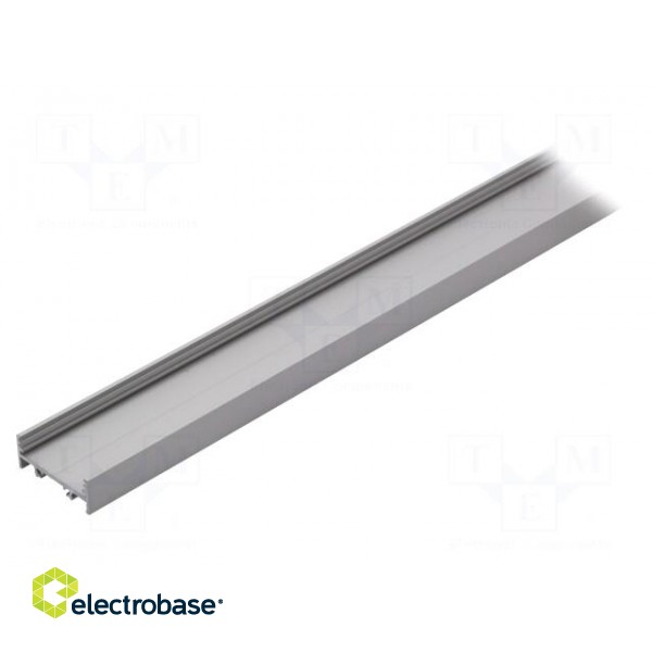 Profiles for LED modules | surface | natural | L: 1m | aluminium paveikslėlis 1