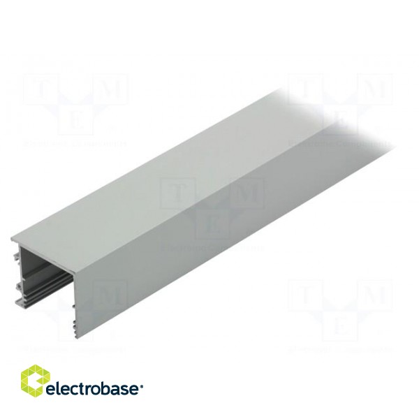 Profiles for LED modules | surface | natural | L: 1m | aluminium фото 2
