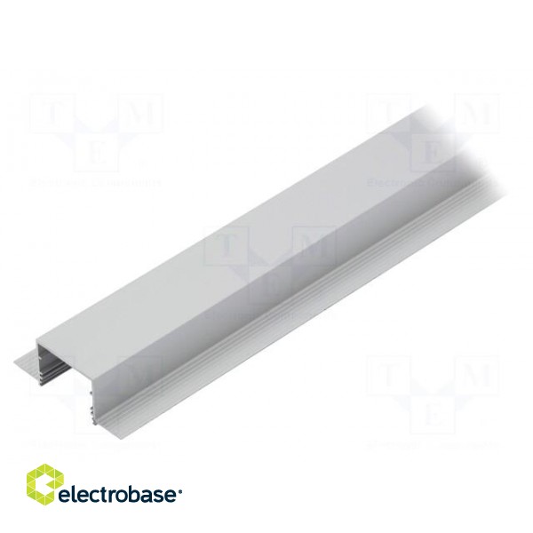 Profiles for LED modules | recessed | natural | L: 1m | aluminium фото 2