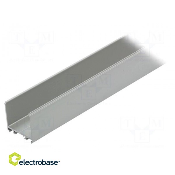 Profiles for LED modules | surface | natural | L: 1m | aluminium фото 1